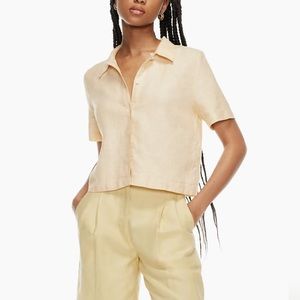 Wilfred cropped button up shirt from Aritzia! Only worn 1 time!